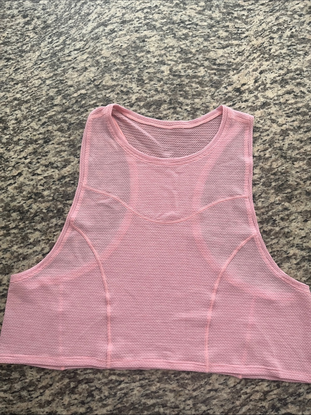 Lululemon athletica Pink Mesh Crop Tank